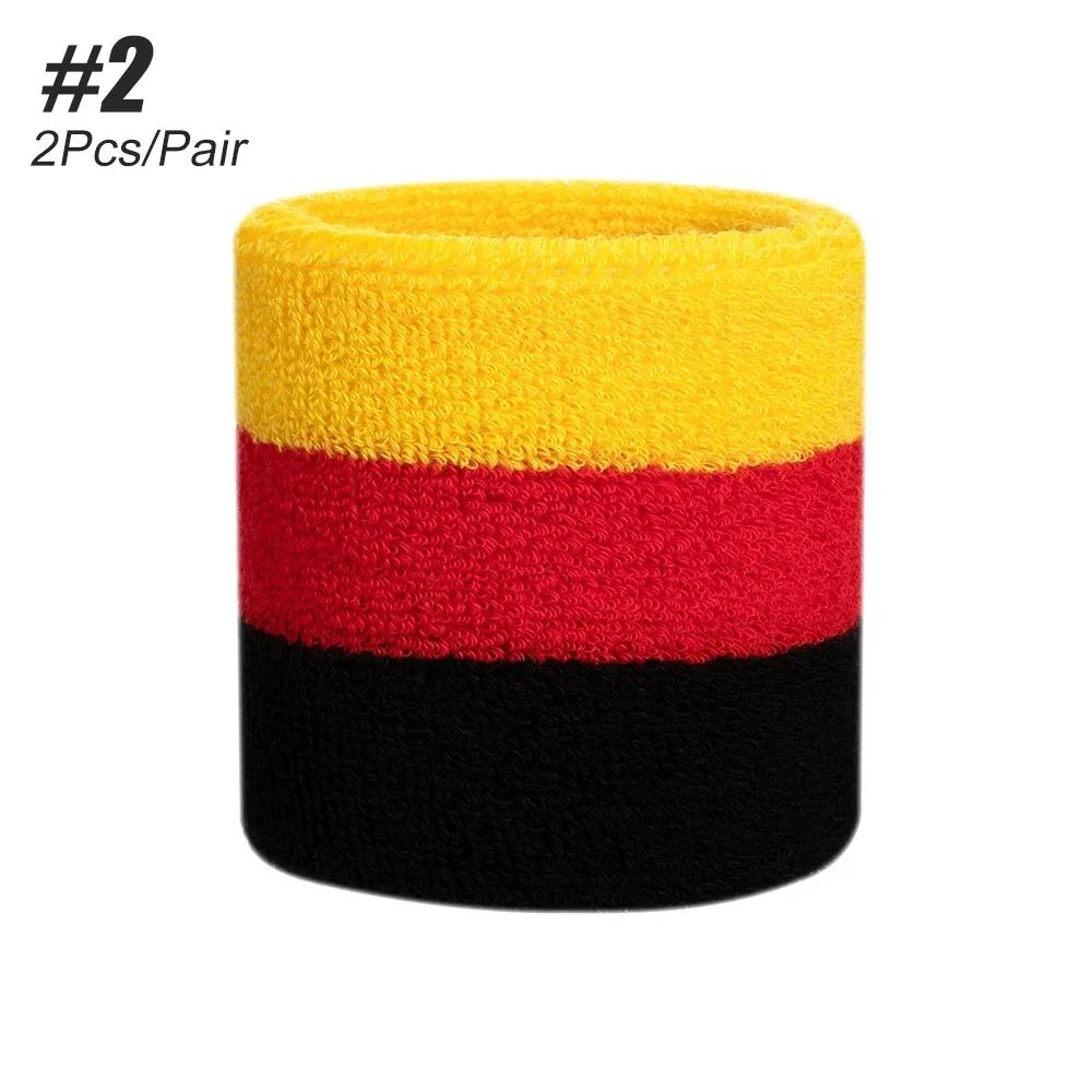 1 Pair Wrist Sweatbands for Men   Women, Moisture Wicking Thick Cotton Bands for Working Out, Gymnastics, Basketball, Football