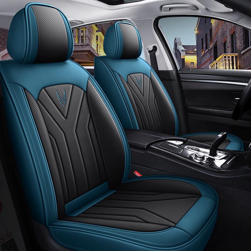 Universal Nappa Leather Car Seat Cushion and Cover - All-Season Full Surround Design