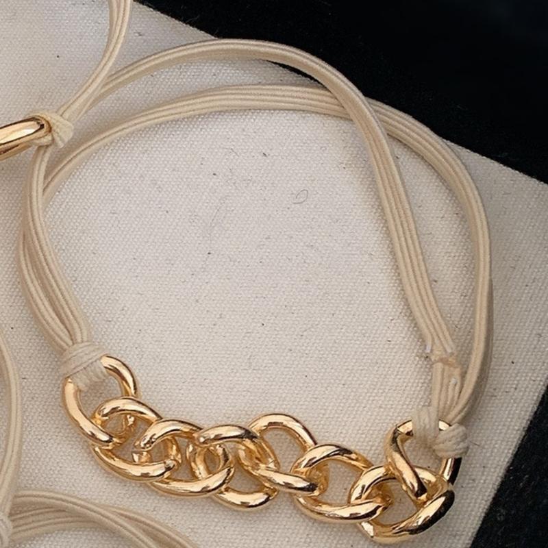 Elastische Metall-Haarbänder Stilvoller Pferdeschwanzhalter Mode Haaraccessoires Haarschmuck für Verschiedene Frisuren und Anlässe
