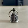 Saint Benedict Motorcycle Guardian Bell Retro Biker Good Luck Charm Religious Cross Key Chain