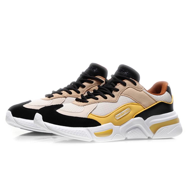 New LiNing Reverse Anti Slip Wear Resistant Low Top Sports Casual Shoes Men's Fruity Yellow AGCN293-1