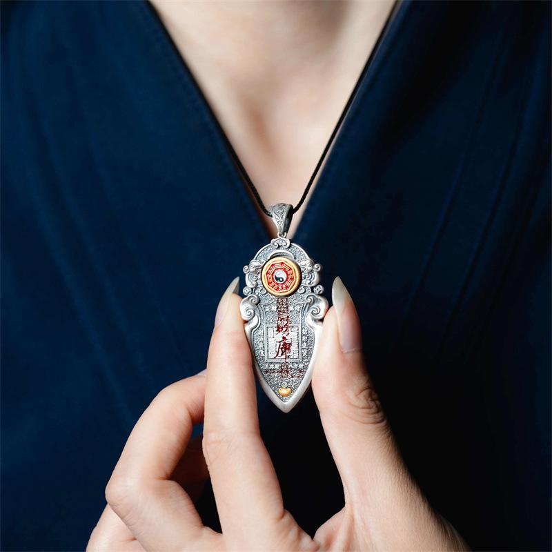 New Environmentally Friendly Copper Mountain Ghost Money Rice Sword Pendant High-end Sensory Style, Niche and Versatile Necklace