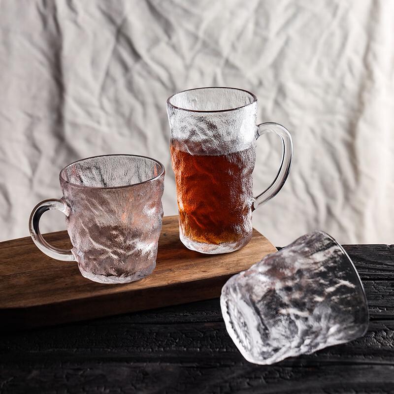 ZISIZ Thickened Glacier Pattern Glass Cup