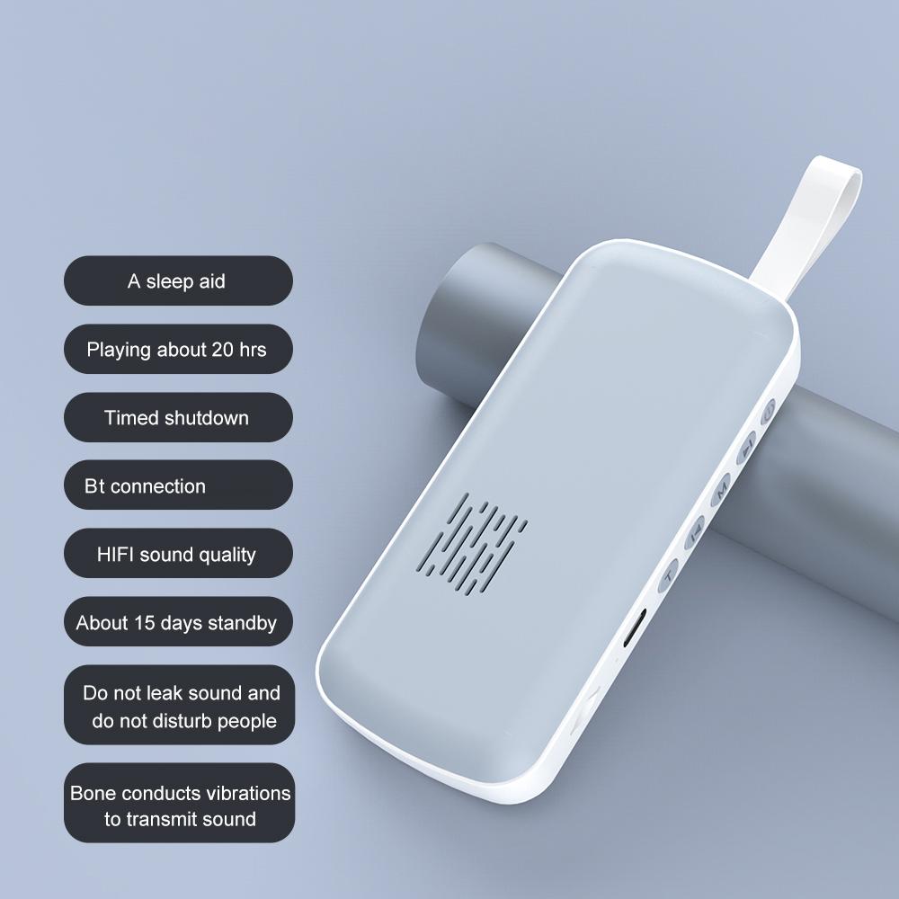 

SMB-03 Bone Conduction Sleep Speaker Mini Wireless Bluetooth-Compatible Under Pillow Speaker Blue+White
