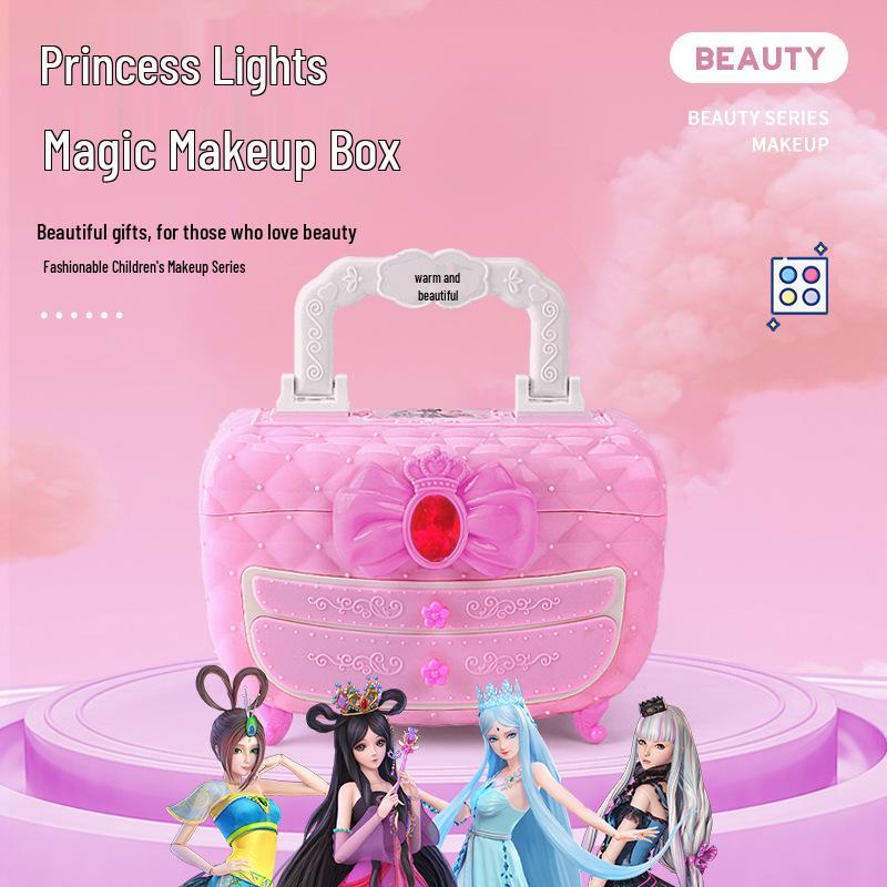 Ye Luoli Washable Girl's Makeup Set: Dress-Up Toy with Eyeshadow & Lipstick