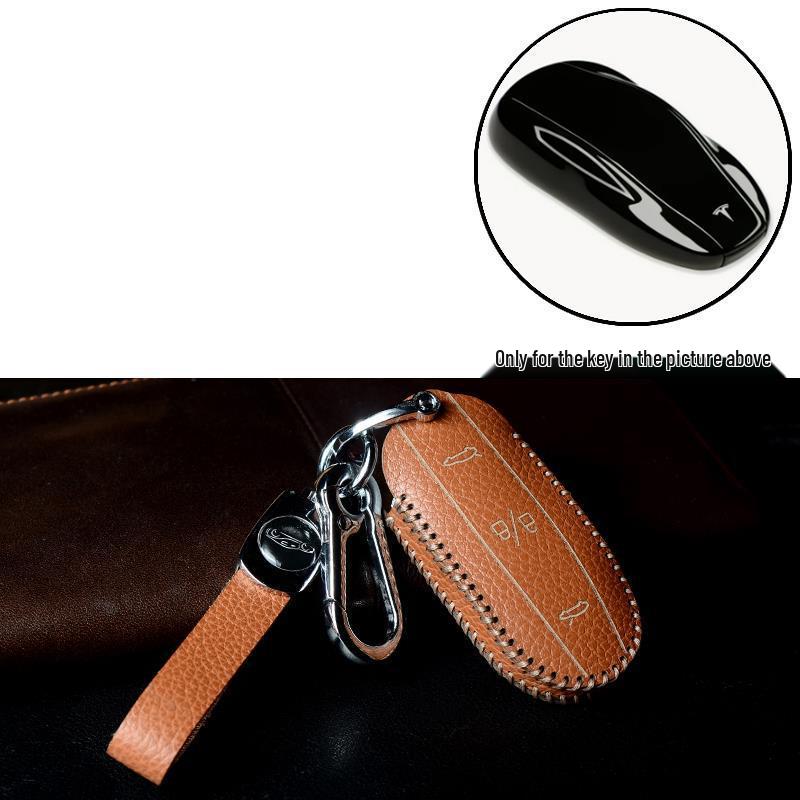 Tesla Model 3/Y/X Remote Control Key Protector Cowhide Cover