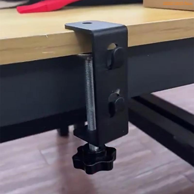 K1AE 2Pcs Desktop Base C Clamps Table Mount Clamps Desk C Clamps Iron Hardware Clamps For Workbench Studio Accessories