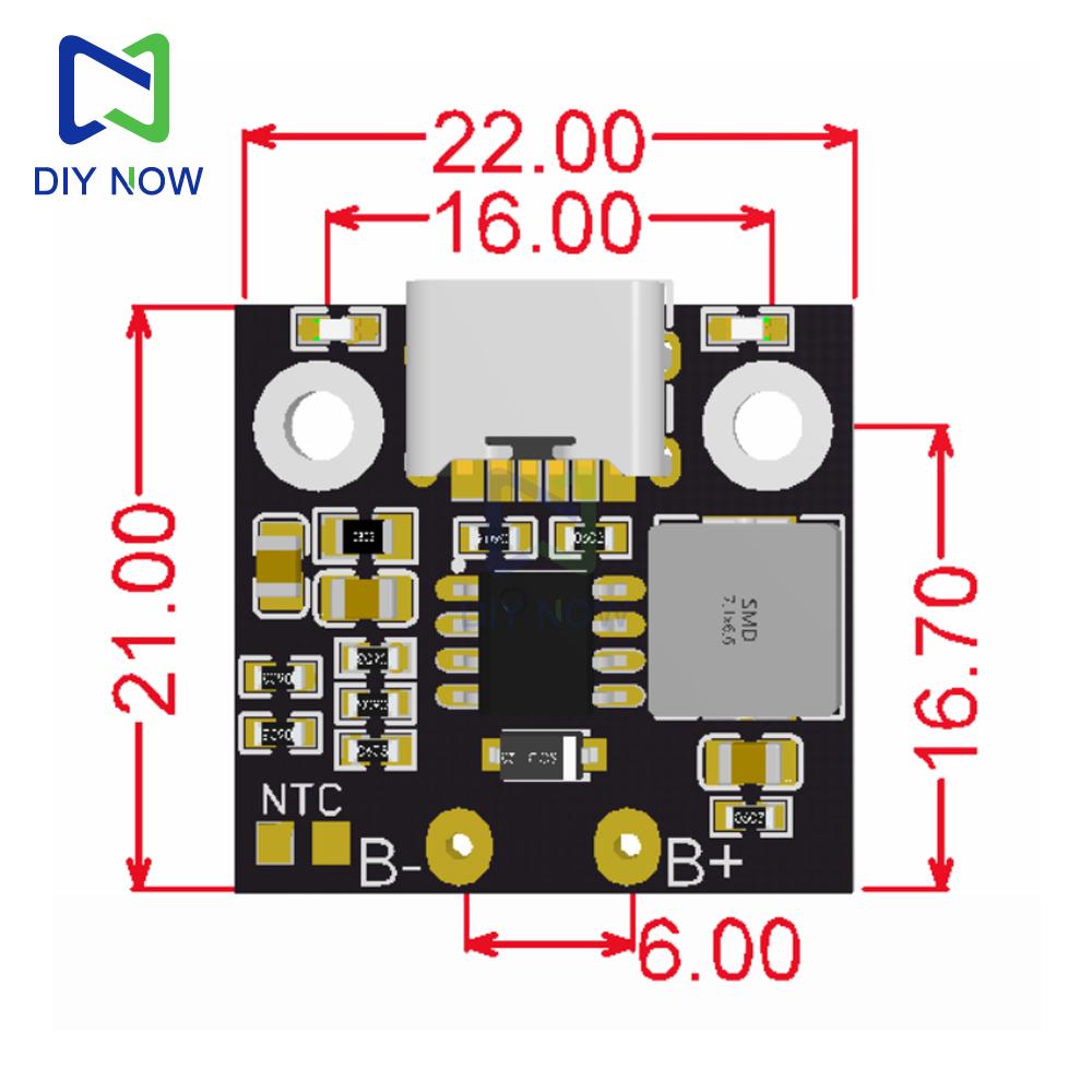 1S Lithium Battery Charging Module 5V Battery Charger Protection Board Charging Indicator Light 2.8/3.6A Usb Charging Module