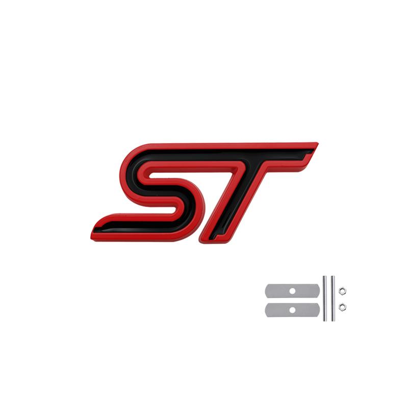ST Logo Grille Badge τρισδιάστατο μεταλλικό έμβλημα αυτοκόλλητο για ST Line Fiesta Focus Edition Car X KUGA Mondeo Ecosport Αξεσουάρ