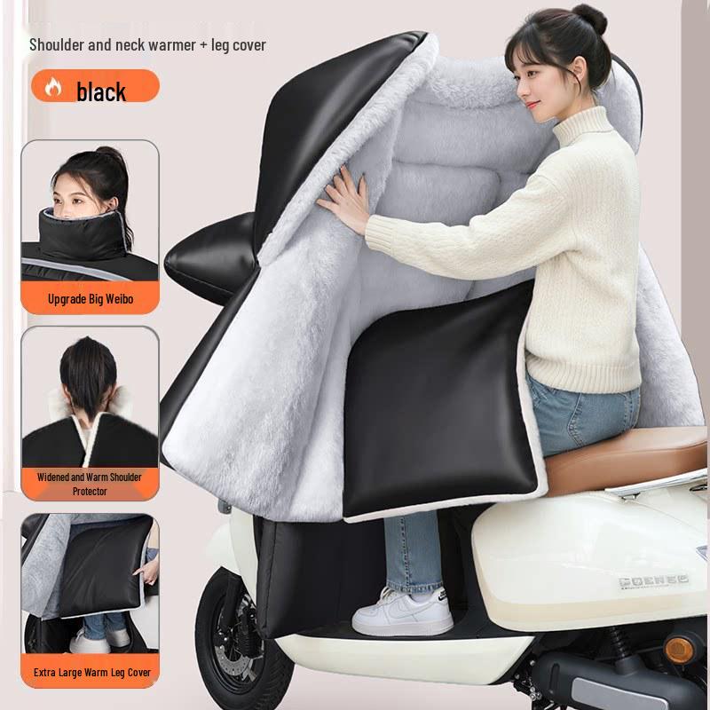 Winter Windproof & Waterproof Electric Car/Motorcycle Quilt - Fleece Lined