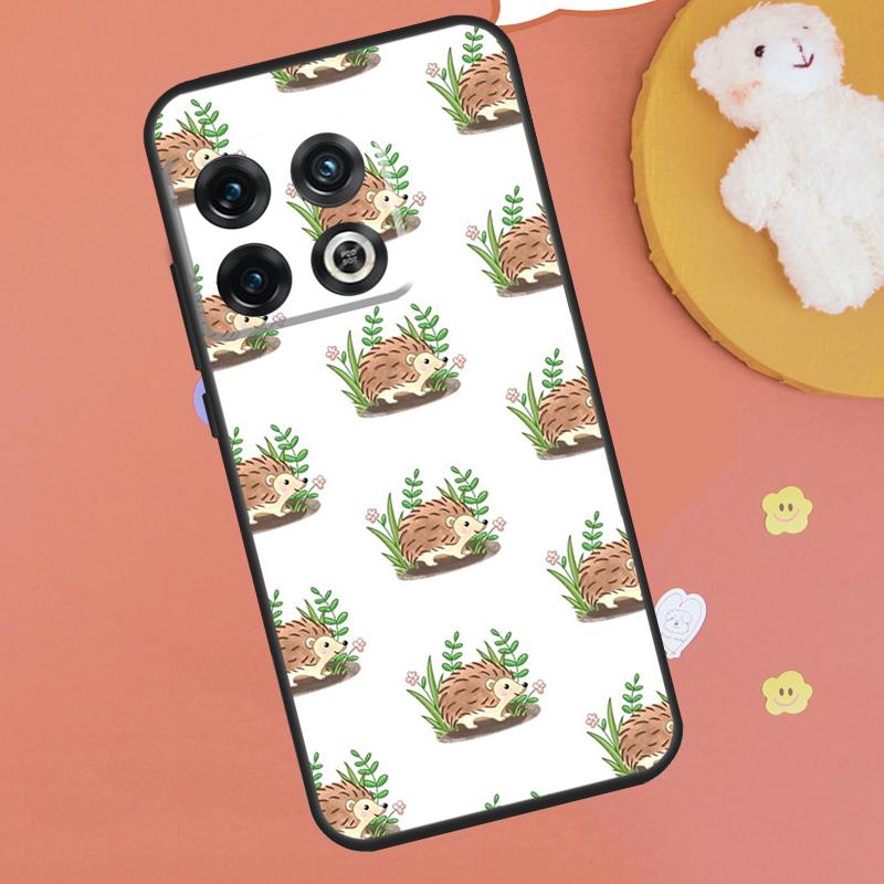 Kawaii Hedgehog Case For OnePlus 13T 10T 8T 12R 13R 15 13 12 11 9 10 Pro Nord CE 5 2 3 4 Lite N20 N30 Funda