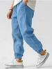 Men's linen pants summer breathable leggings beach straight pants solid color blended linen pants bundle legs