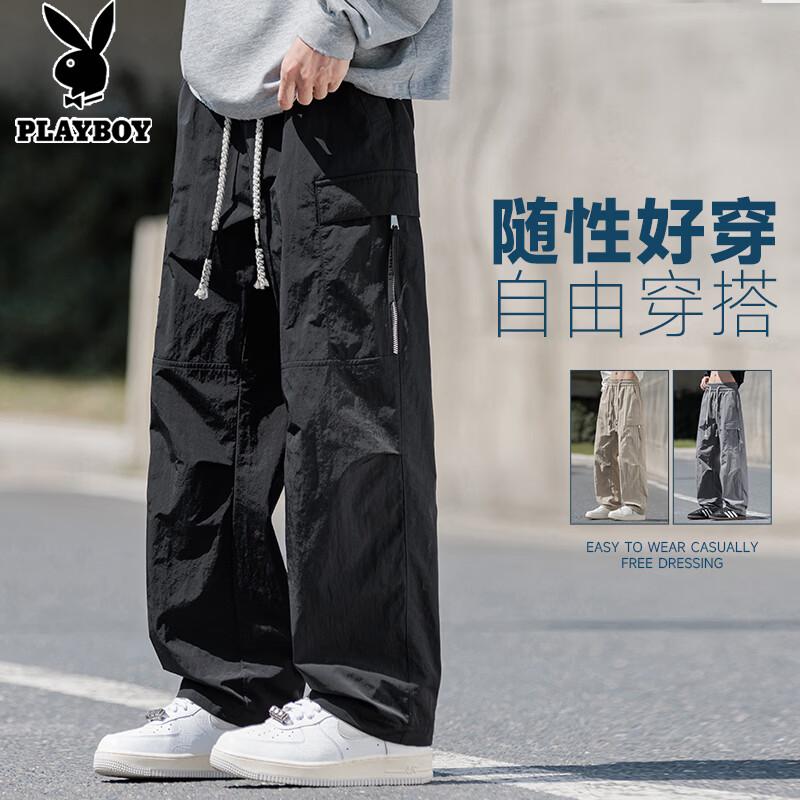 PLAYBOY Men's Loose Fit Cargo Pants