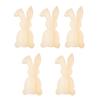 5PCS Rabbits Eggs Shaped Wood Slices Unfinished Wood Slices Wood Cutouts for Home Decoration Painting Art Craft