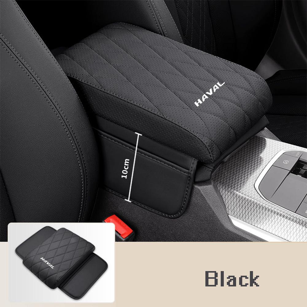 

For Haval H9 II 2024 2025 Car Armrest Box Height Increase Pad Leather Protective Cover Storage Bag Auto Styling Accessories чёрный