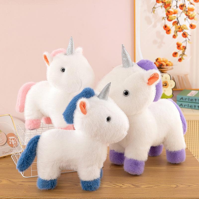 New Cute Unicorn Doll Plush Toy Pony Doll Girl Comforting Rag Doll Birthday Gift