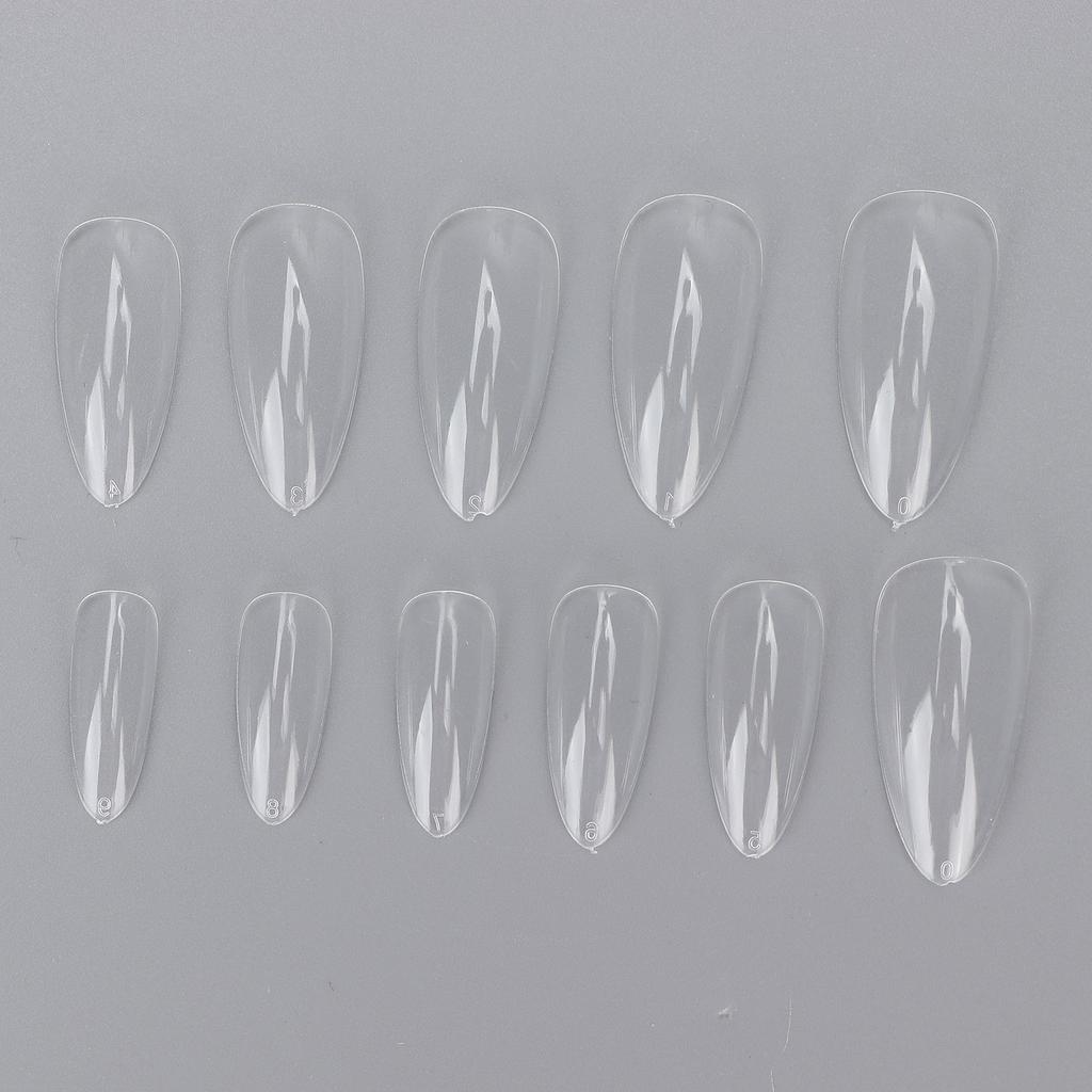 500pcs Transparent Nail Tip Professional Home Salon Portable DIY Fake False Nail Set Accessory for Women