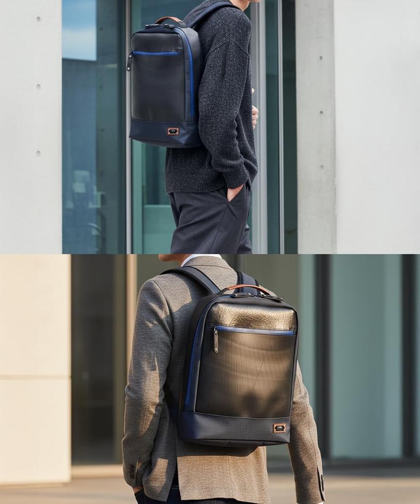 Seal Waterproof Slim Business Backpack with PC 2-Way Men's Case, PS-181SBK