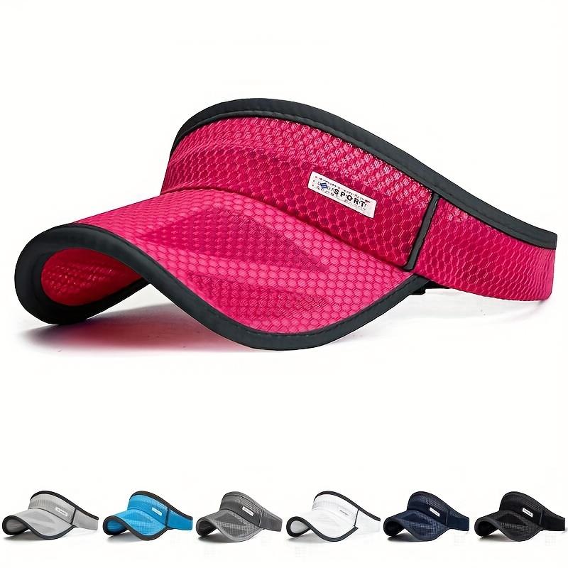 1Pc Mesh Visor Sun Hat For Running, Lightweight, Unisex, Outdoor Summer Sports Cap With Extended Brim, Breathable Sports Style