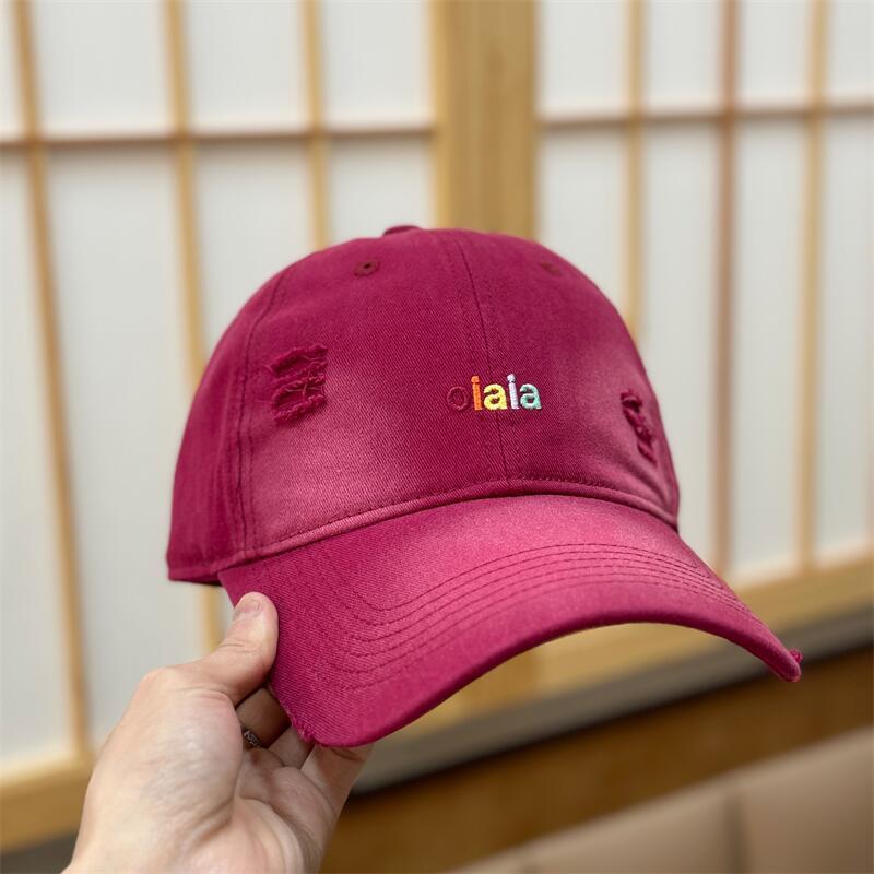 Spring And Summer Color Letter Embroidery Baseball Cap Female Face Small Cap Male Tide High Quality