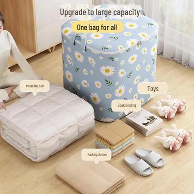 Bolsa de almacenamiento para edredón impermeable no tejida con cremallera de margarita