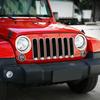 Chrome Headlight Lamp Cover Trim Bezels for Jeep Wrangler JK 2007-17 Accessories