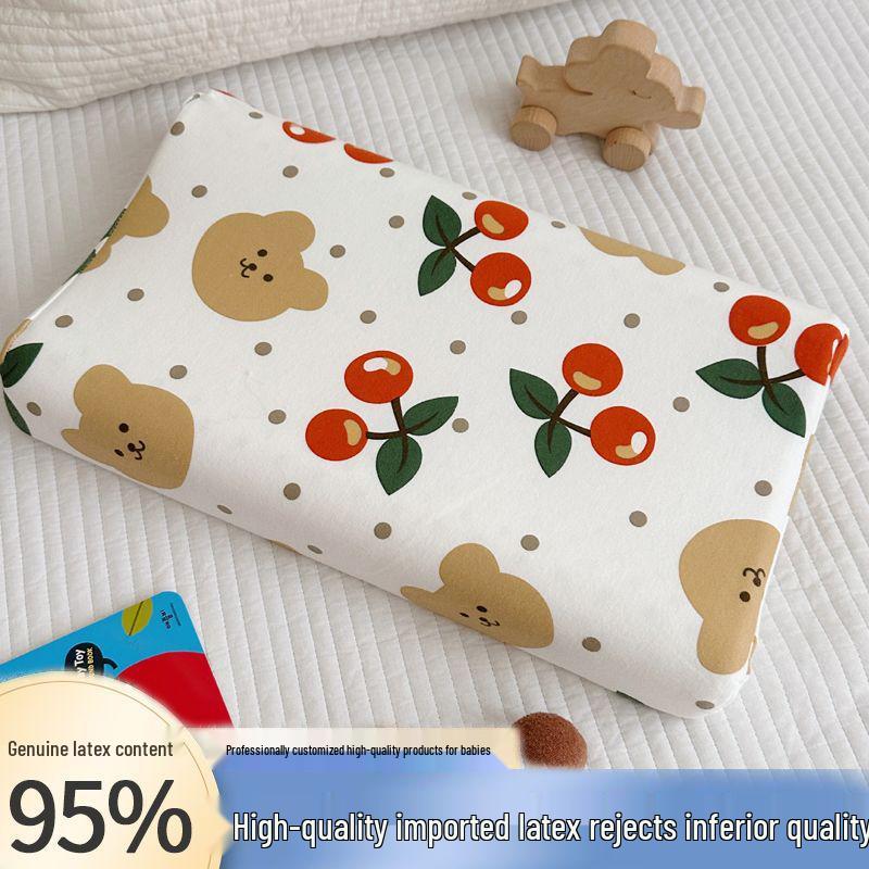 G5ZG5Z Latex Pillow: Removable, Washable Core for Kids & Babies; Neck Support for Cervical Vertebrae; Ideal for Primary School & Kindergarten.