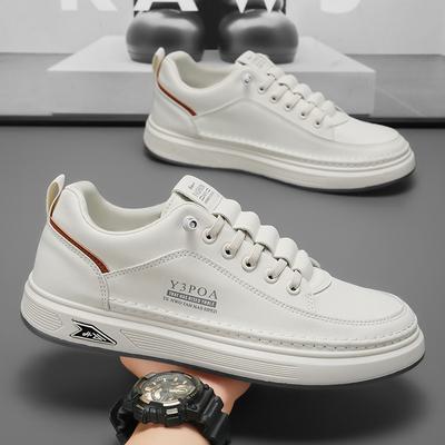 2025 Spring Men's Shoes New Breathable Little White Shoes Men's Trend Versatile One-pedal Sports and Leisure Board Shoes Trendy Shoes