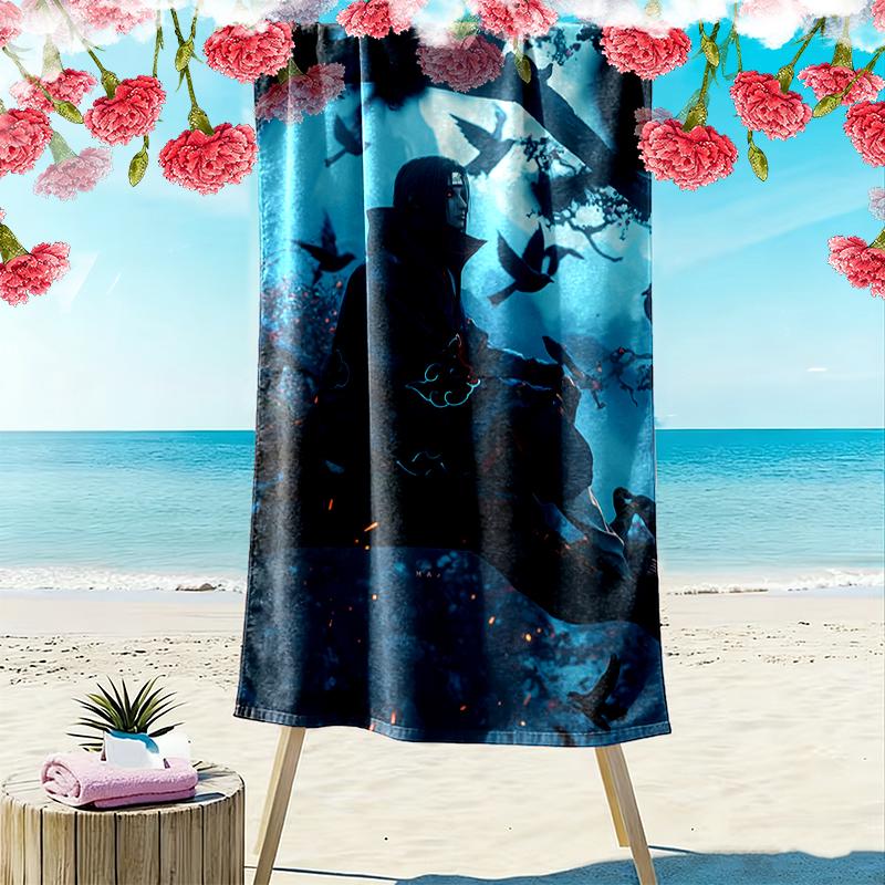 naruto Beach Towel Suitable for Travel, Outdoor Activities, Swimming Pools, Yoga, Surfing, Camping, Hiking, Gym