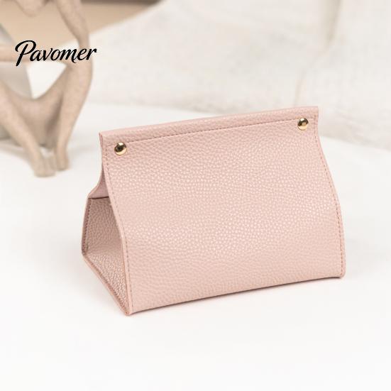 Flexible PVC Tissue Box Cover Box, Easy Open Waterproof Leather Design, Simple Double-sided Case Style Durable Anti-Crack Dispenser for Home