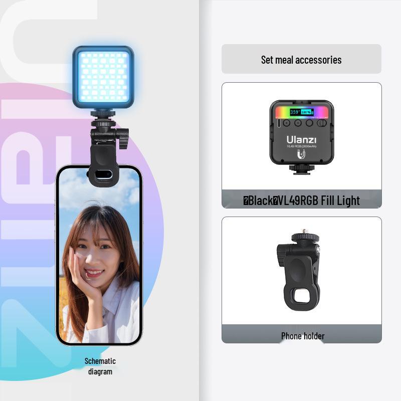 Ulanzi VL49 RGB Portable Mini Fill Light for Photography, Live Streaming, and Selfie Cameras