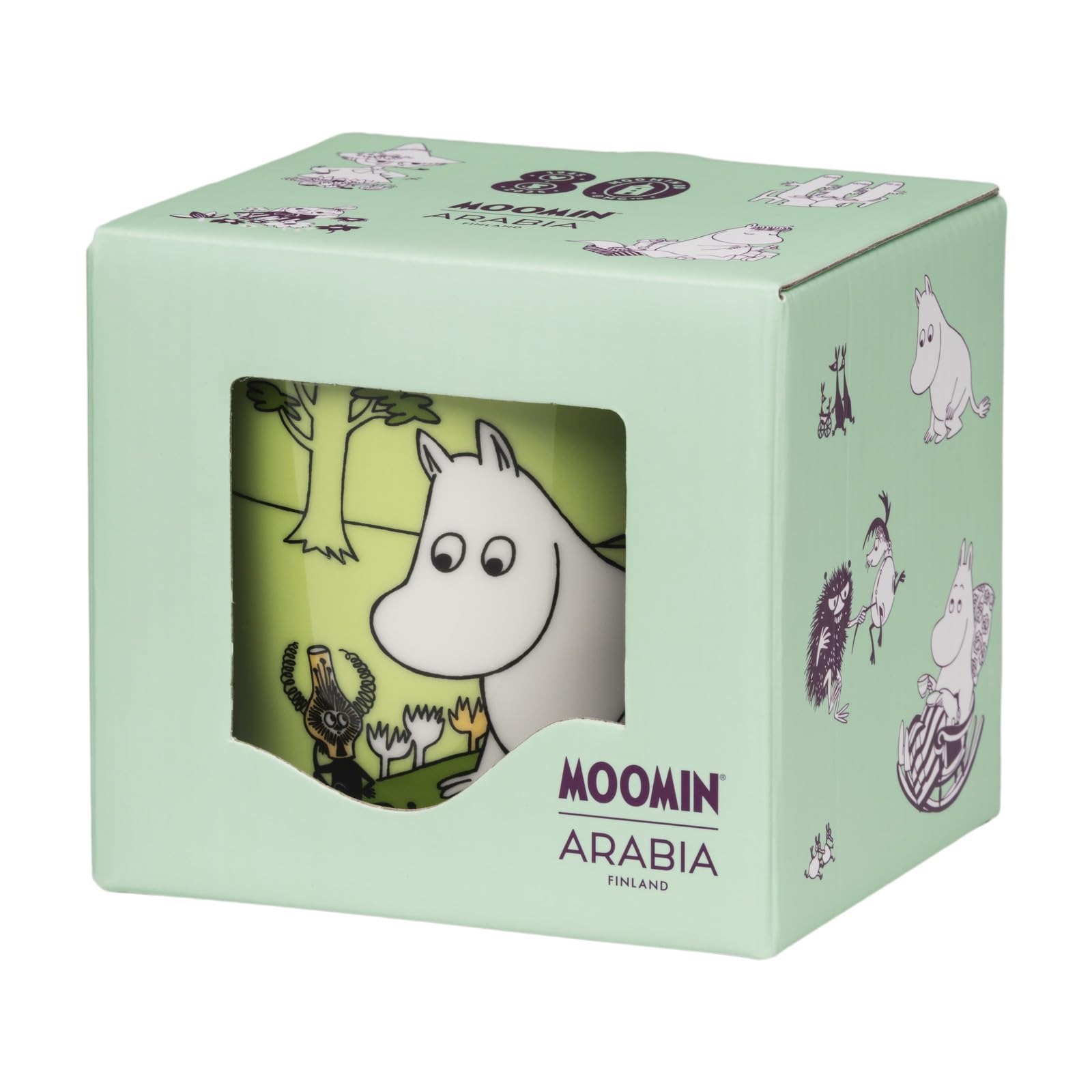 

Кружка Moomin Arabia Муми-классика 80-летний юбилей Муми-тролль [Официально импортировано] 0,3 л зелёный
