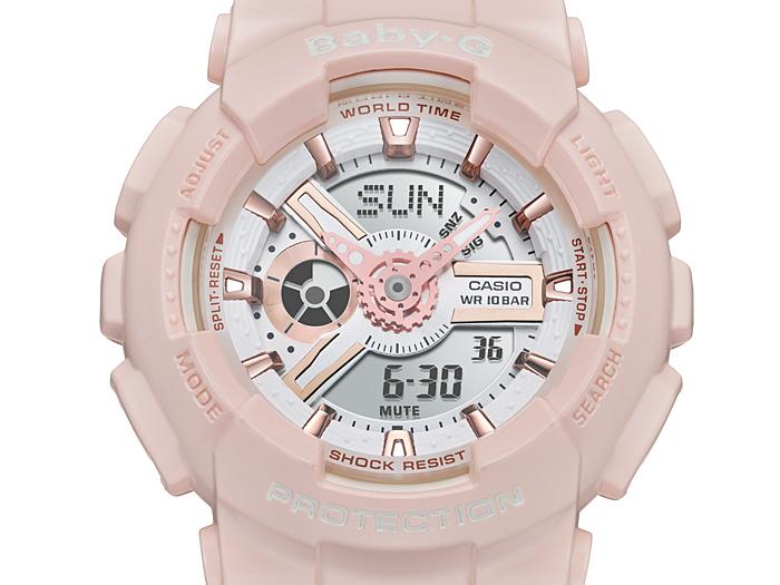 Casio Men's Resin 100M Water Resistant Analog Shock Resistant Quartz Watch BA-110RG-4A
