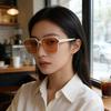 Square Style Fashion Simple Sunglasses for Men and Women Outdoor Sunshade Sunscreen  Trend High-end Street Photography UV Resistant Glasses