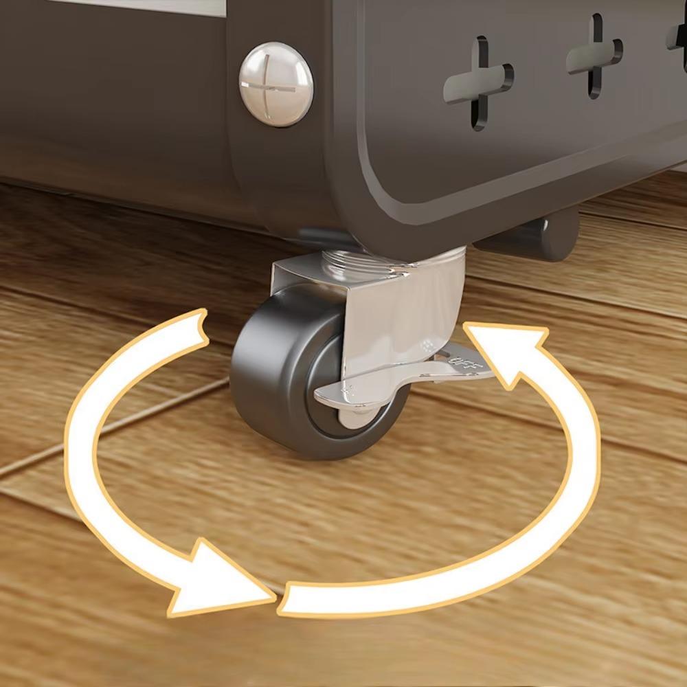 Kitchen Basket Storage Rack Multi-Storey Floor Standing Moveble Trolley Home Fruit Vegetables Moistureproof Practical Small Cart