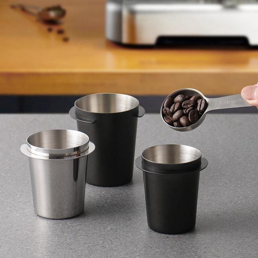 304 Stainless Steel Coffee Powder Cup Dosing Cup Scent Cup Coffee Machine Handle Powder Collector Espresso Machine Accessories