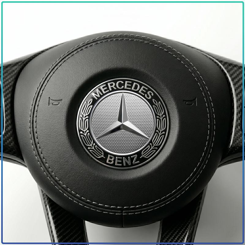 52MM AMG Affalterbach Tree Steering Wheel Emblem Sticker Glossy Resin Decor Decal Fit Mercedes Benz Sedan SUV Sports Car