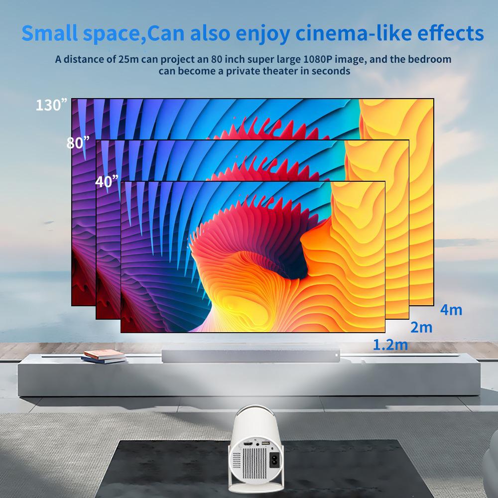 New HY300 4K Mini Game Console Projector: Portable, Interactive Family Entertainment with Wireless Controller