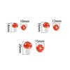 10pcs/lot Colourful Lampwork Beads Cute Mushroom Shape Loose Glass Beads For Jewelry Making DIY Craft Necklace Bracelet Findings