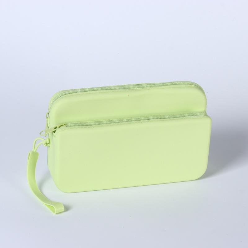 Silicone Zipper Portable Storage Bag Coin Purse Lipstick & Cosmetics Pouch Travel Bag Unisex Soft Handle