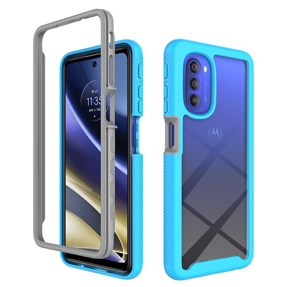 2 in 1 Hybrid Rugged Armor Shockproof Case For Motorola Moto G51 G71 5G G31 G41 TPU Frame Hard Plastic Clear Acrylic Back Cover