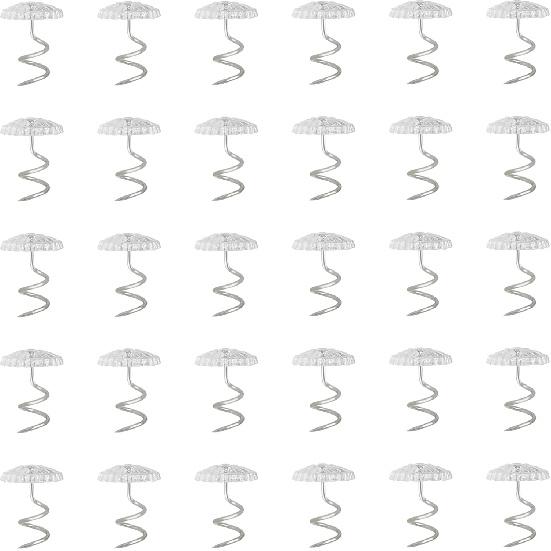 100 Pcs Clear Heads Twist P, Twist P Upholstery Clear Heads Slip, Bed Skirt Pin for Bedskirt, Arms Covers