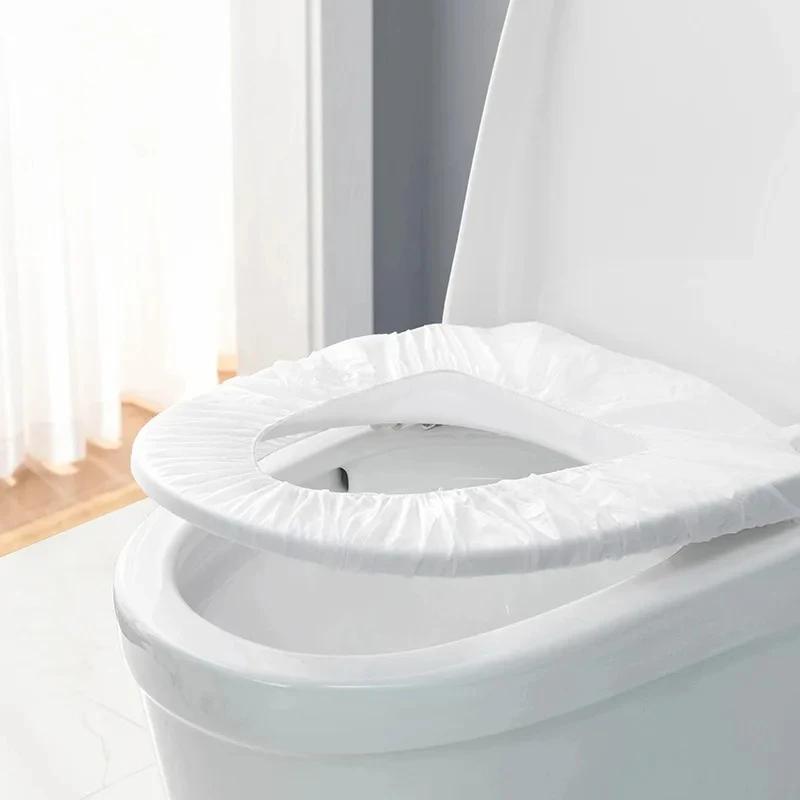 Japan 10pcs Disposable Universal Travel Toilet Seat Cover Waterproof Non-woven Toilets Mat Seat Portable Independent Packaging