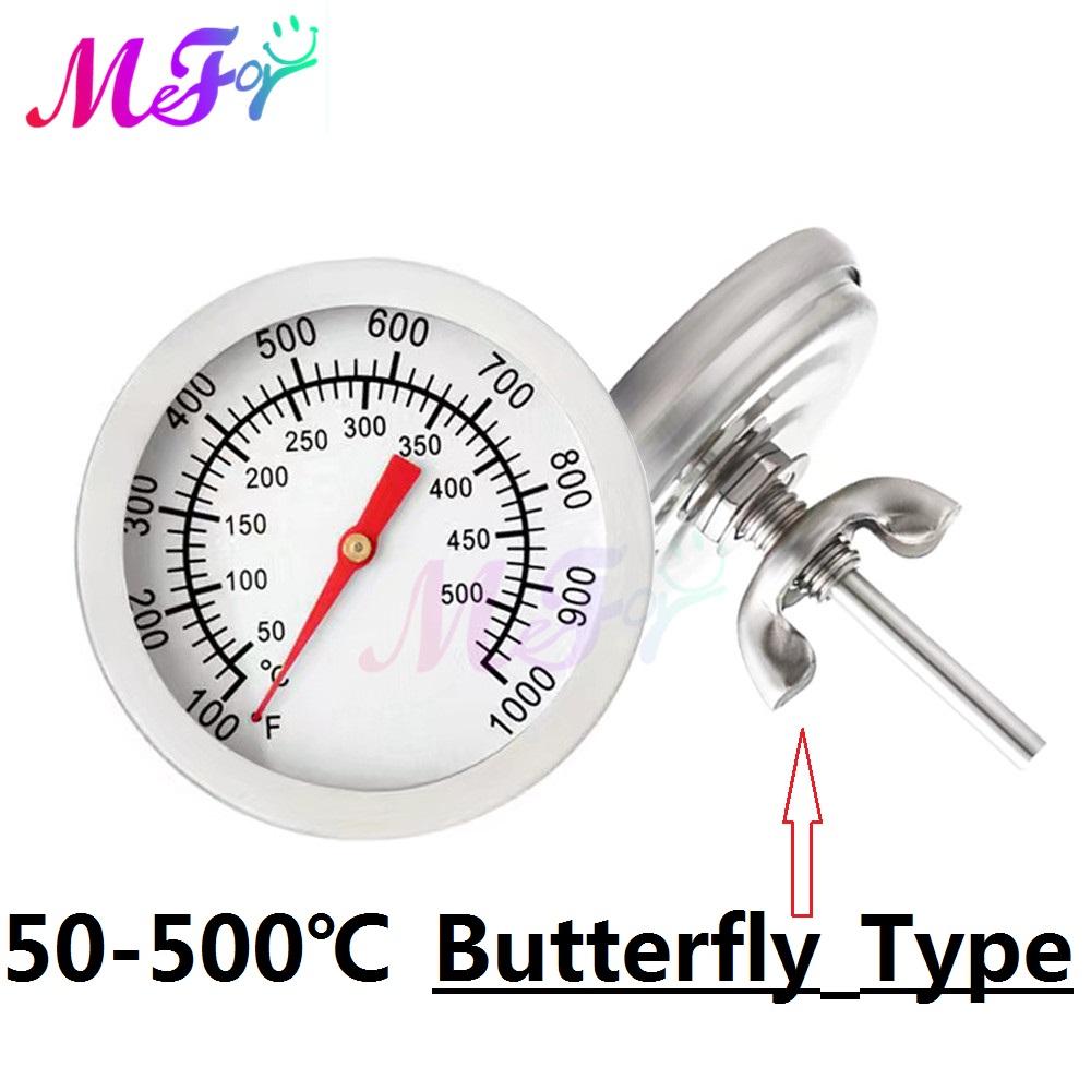 52mm 50-500 Stopni Celsjusza Termometr do Piekarnika Kuchennego 400℃ Piec do Pizzy Grill Zewnętrzny Barbecue Termograf do Mięsa Narzędzie do Pieczenia