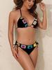 2026 European American Women's Sexy Strappy Three-Piece Backless Bikini Swimsuit