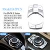 Silberne Auto-Mittelkonsolen-CIC IDrive Multimedia-Drehknopf-Knopfabdeckung für BMW E-Serie E60 E61 E81 E87 E90 E91 E92 E84 E70 E71 E72