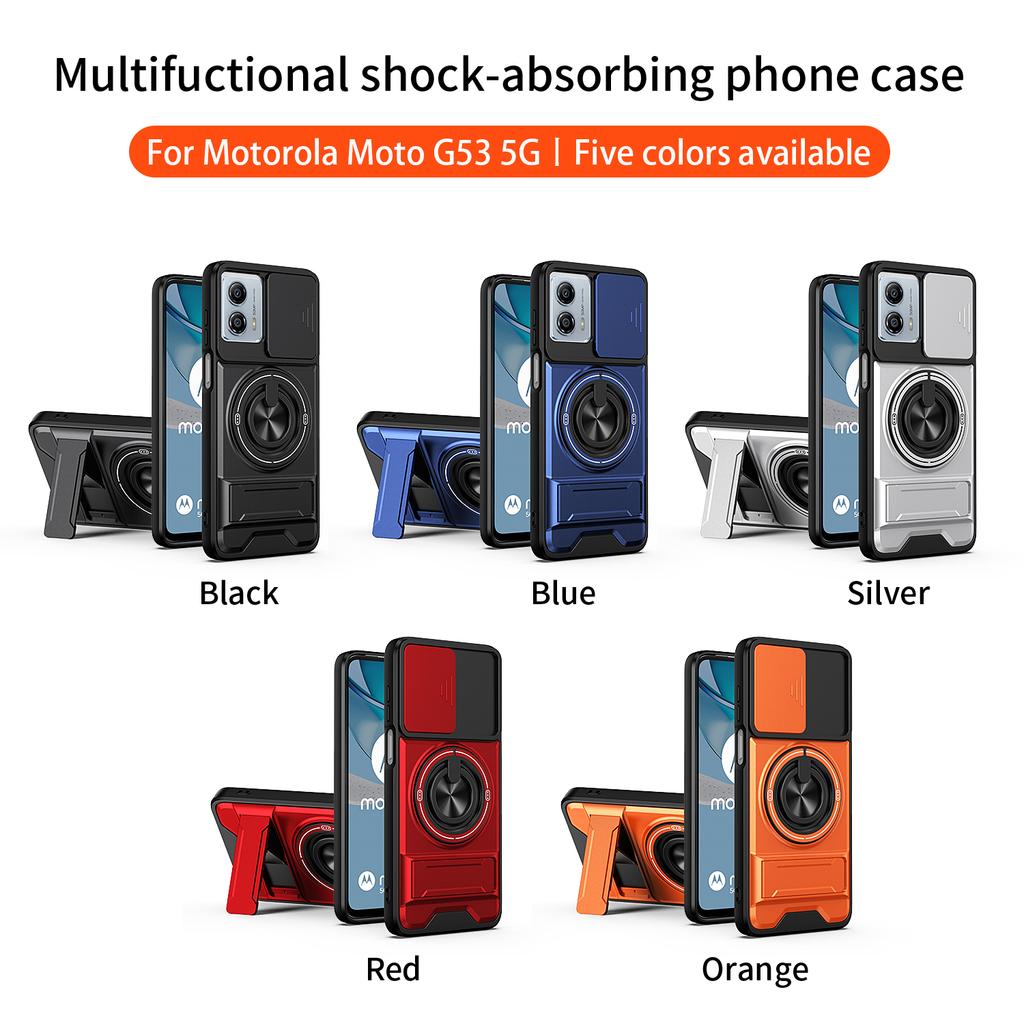 For Motorola Moto G53 Case Moto G13 Cover Motorola Moto G23 Phone Case Magnetic Holder Military Armor Camera Protection Cover