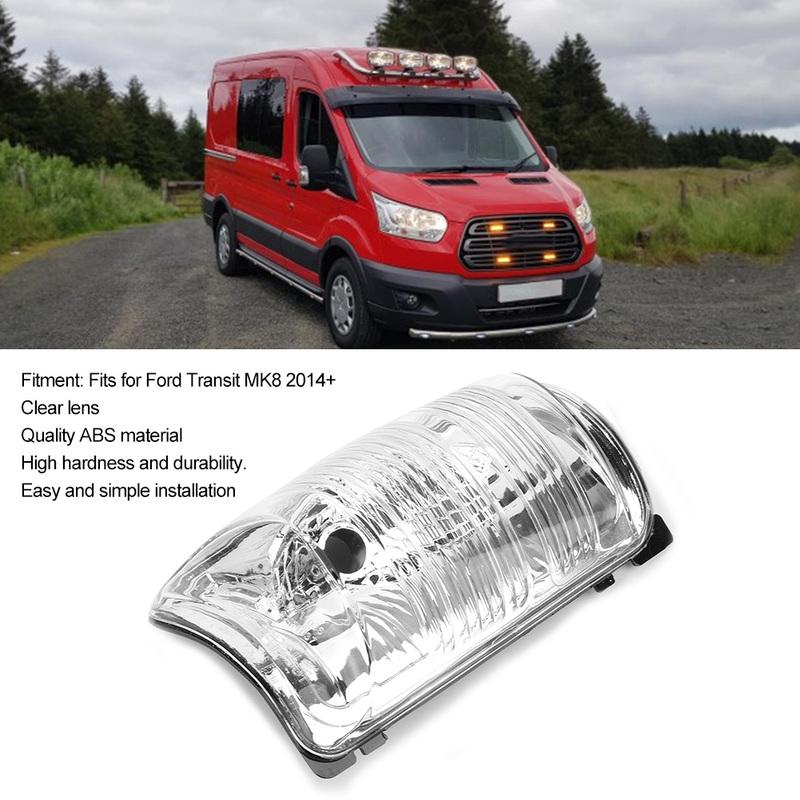 Backup Mirror Light Lens Exterior Rearview Door Wing Mirror Indicator Lens Clear Fits for  Transit MK8 2014+ Indicator Lens