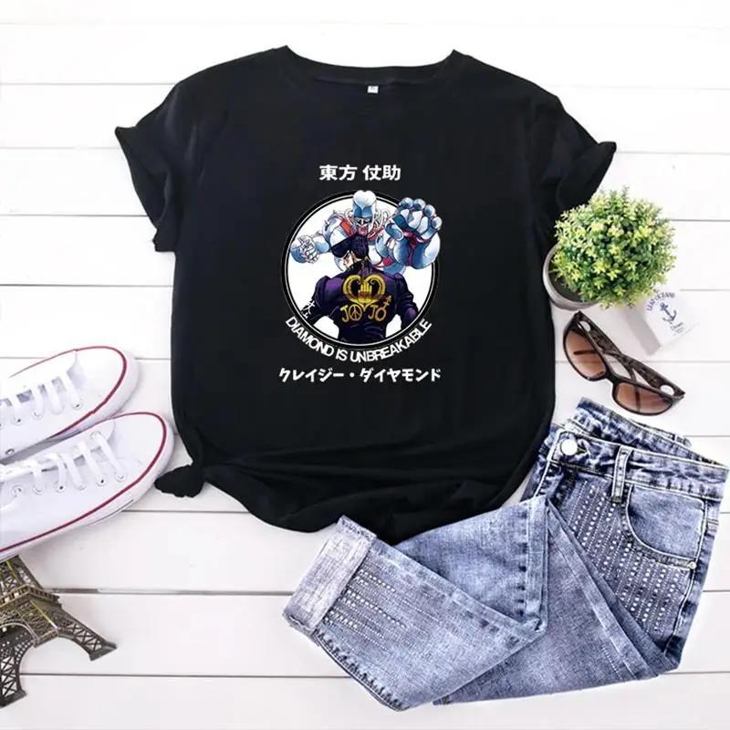 JoJo Bizarre Adventure Anime T Shirt Harajuku Women Men Casual Vintage Streetwear Short Sleeve  T Shirt Unisex