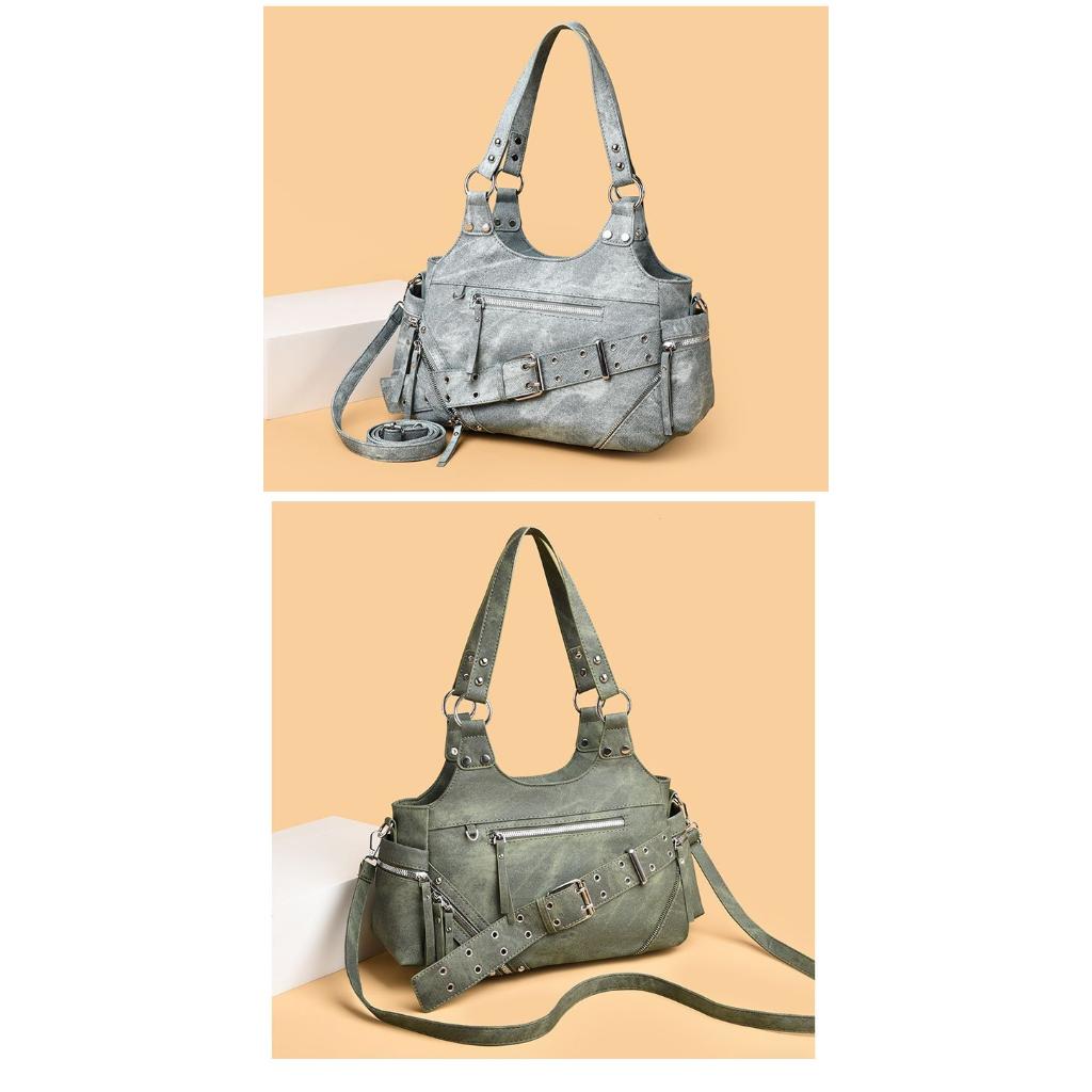 Handbag Women PU Multi Pocket Adjustable Strap Office Daily